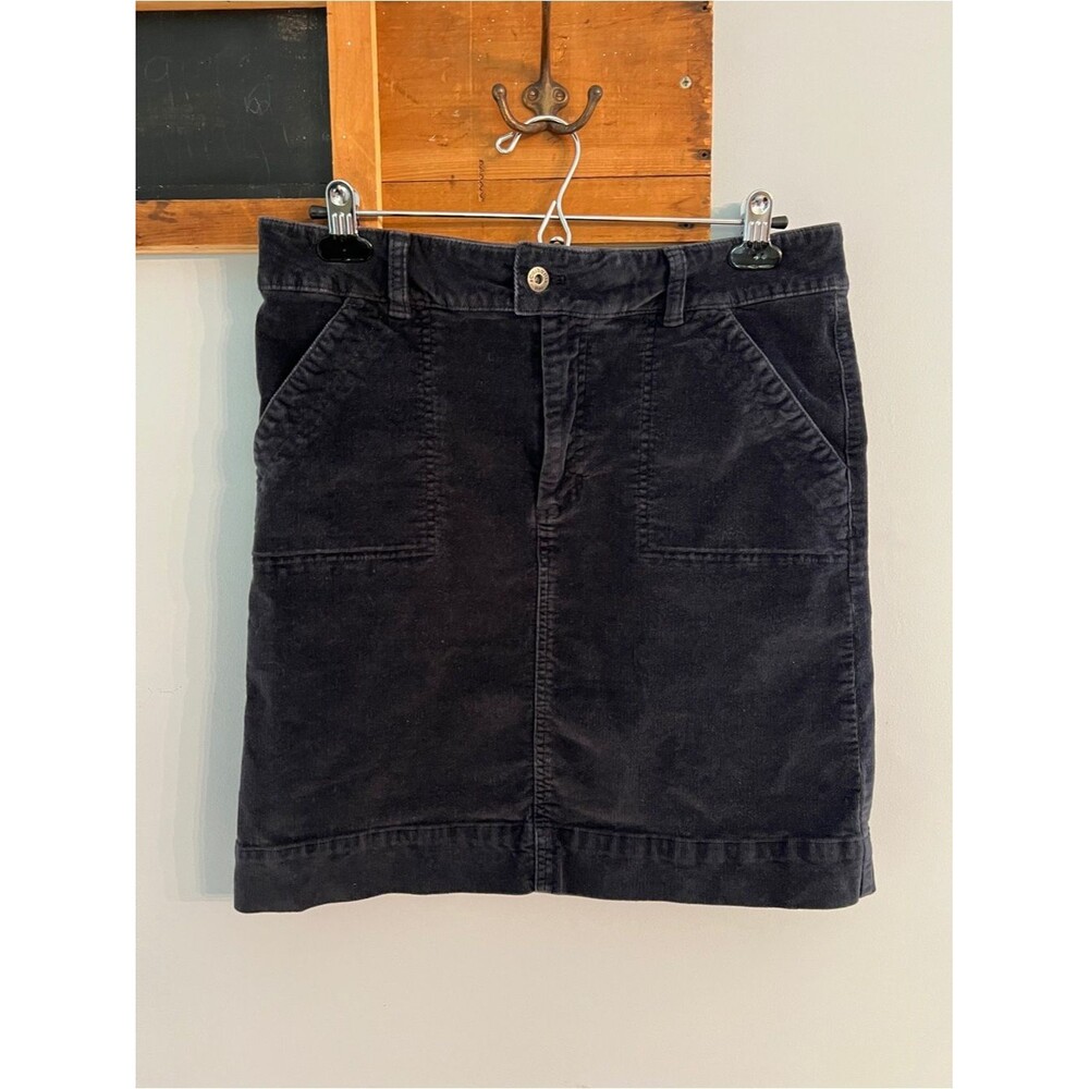 Carhartt Black Corduroy Mini Skirt Size 10 Stretch Utility Style